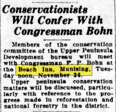 Beach Inn - Nov 1929 Meeting With Conservationists (newer photo)